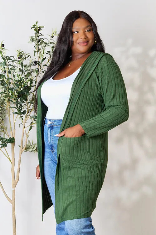 Ribbed Cardigan With Pockets [5 Colors]