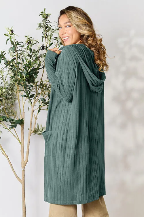 Ribbed Cardigan With Pockets [5 Colors]