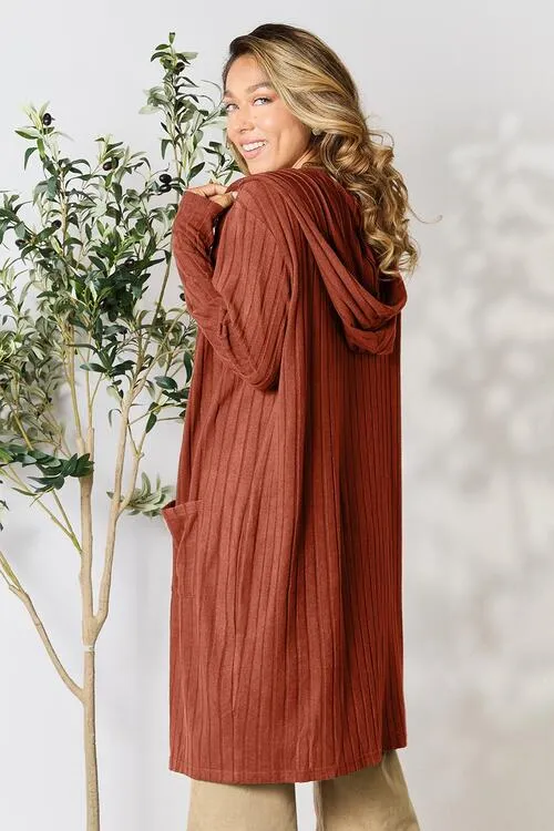Ribbed Cardigan With Pockets [5 Colors]