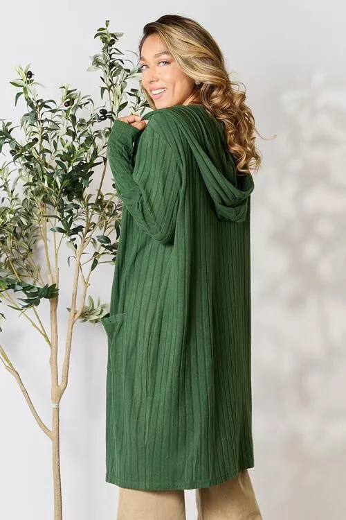 Ribbed Cardigan With Pockets [5 Colors]