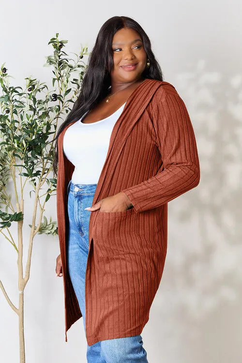 Ribbed Cardigan With Pockets [5 Colors]