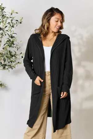 Ribbed Cardigan With Pockets [5 Colors]