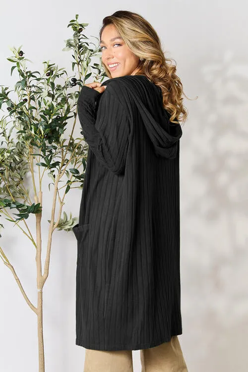 Ribbed Cardigan With Pockets [5 Colors]