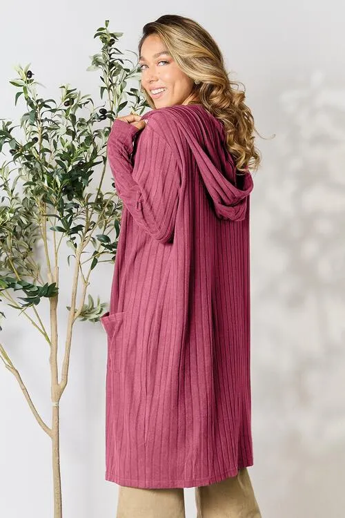 Ribbed Cardigan With Pockets [5 Colors]
