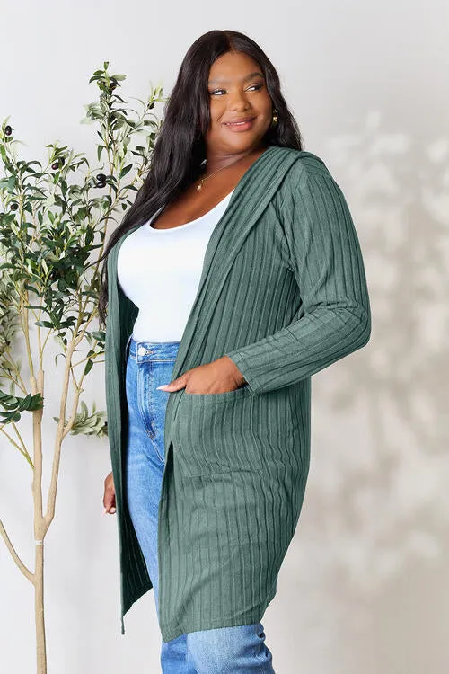 Ribbed Cardigan With Pockets [5 Colors]