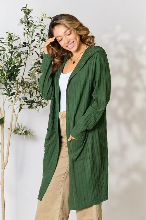 Ribbed Cardigan With Pockets [5 Colors]