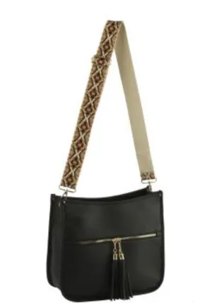 Rockstar Purse Crossbody Shoulder Bag with Zipper Closure in Premium Pu Leather
