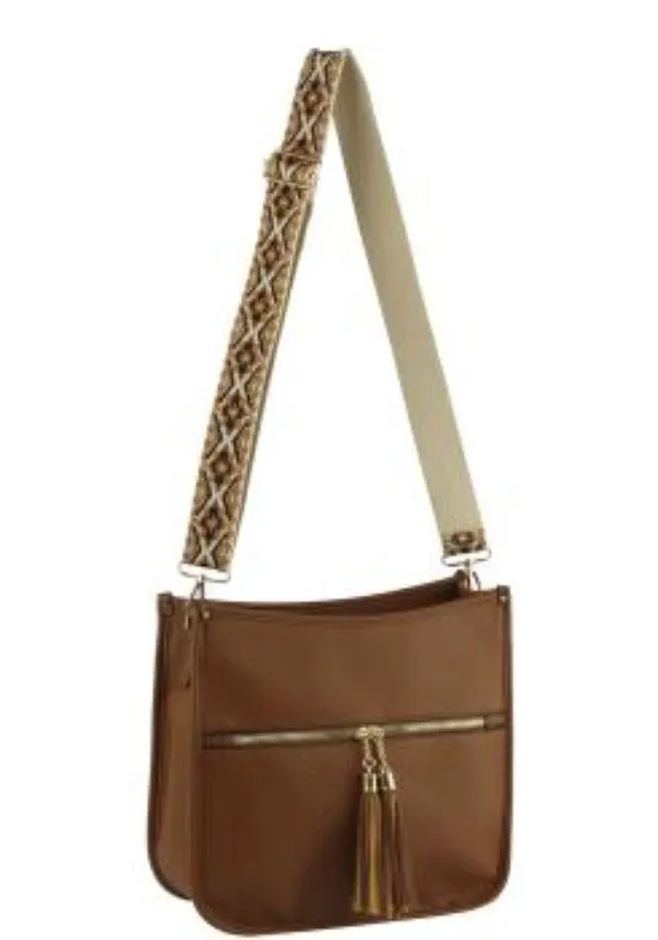 Rockstar Purse Crossbody Shoulder Bag with Zipper Closure in Premium Pu Leather