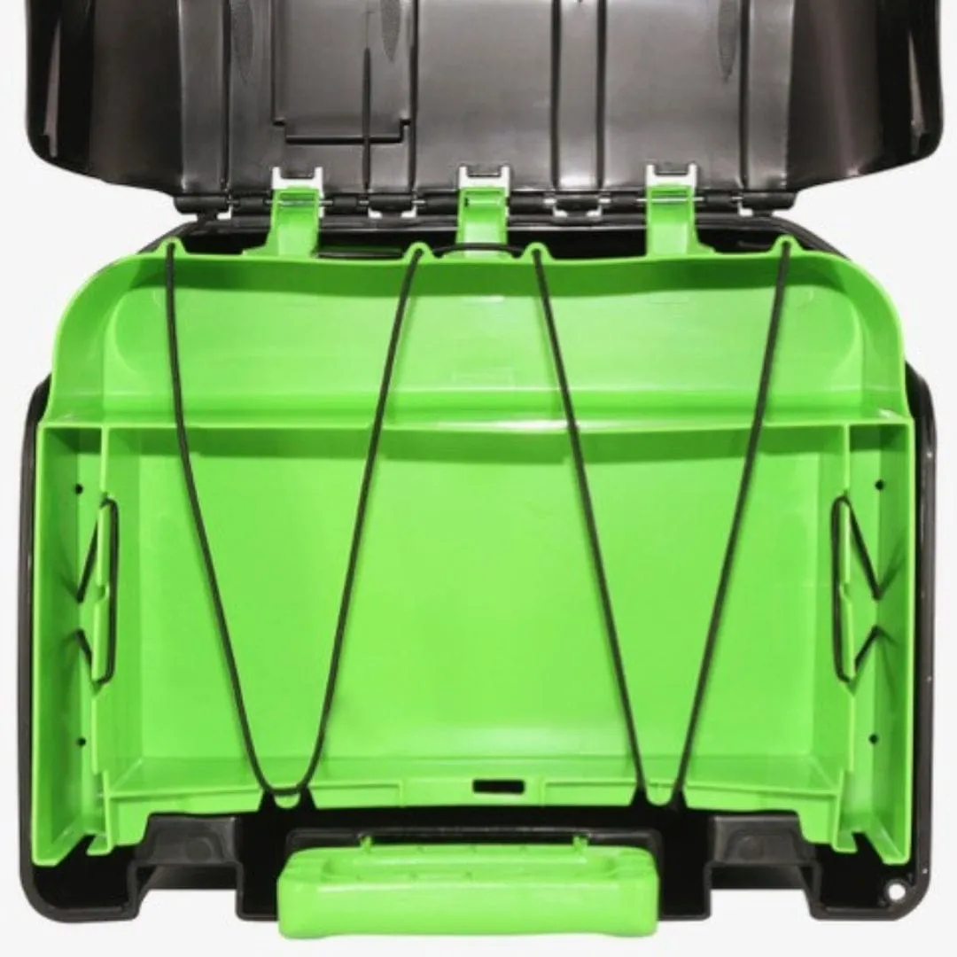 Rolo Xl School Trolley Bag   Free Dividers Black & Green