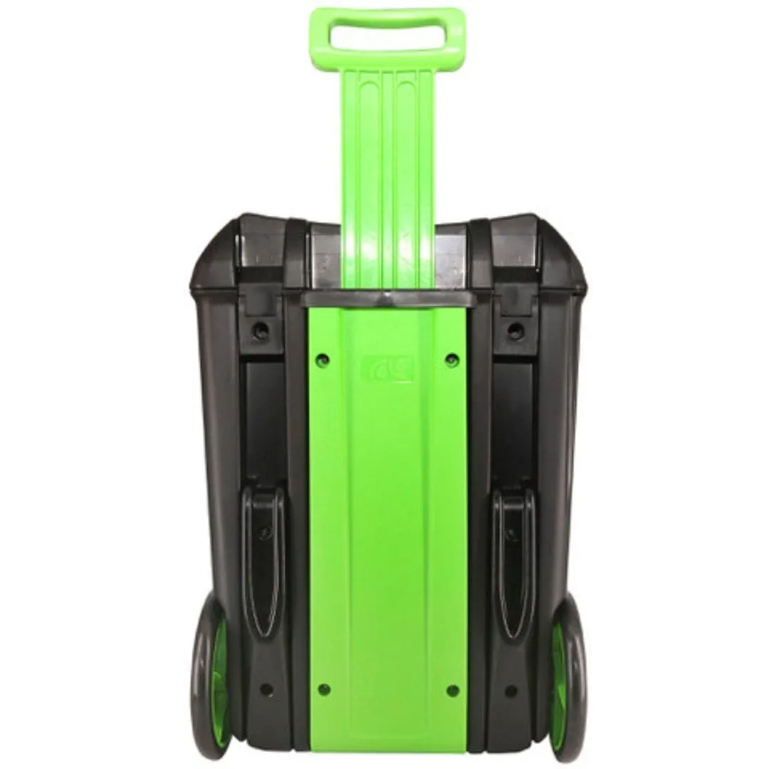 Rolo Xl School Trolley Bag   Free Dividers Black & Green