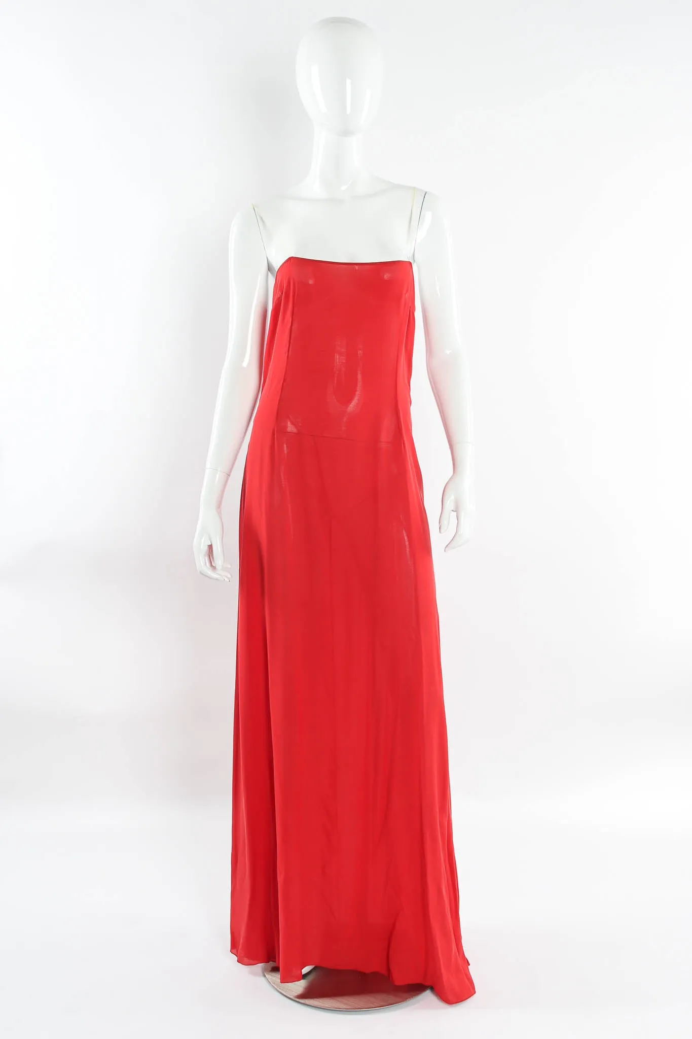 Rose Flocked Velvet Silk Panel Dress