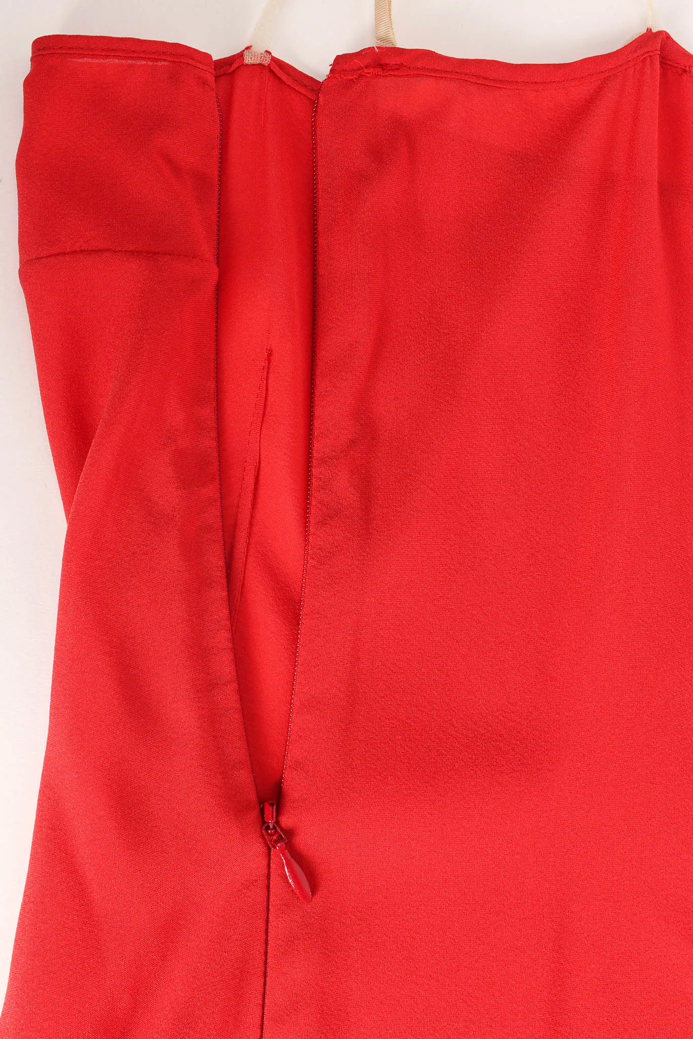 Rose Flocked Velvet Silk Panel Dress