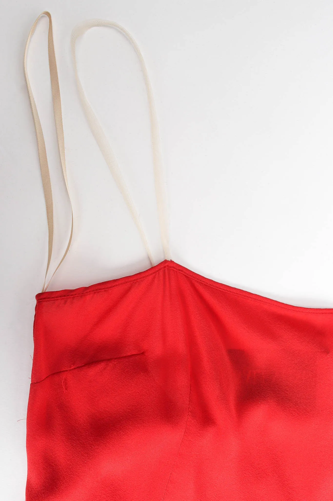 Rose Flocked Velvet Silk Panel Dress