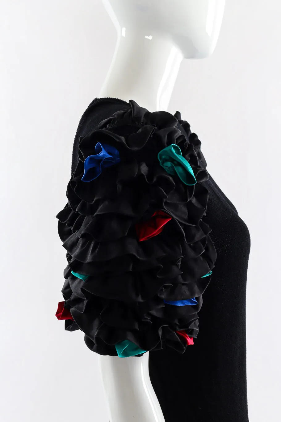 Ruffle Sleeve Backless Knit Dress