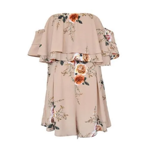 Ruffled Off-Shoulder Romper