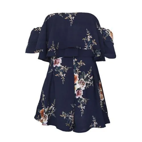 Ruffled Off-Shoulder Romper
