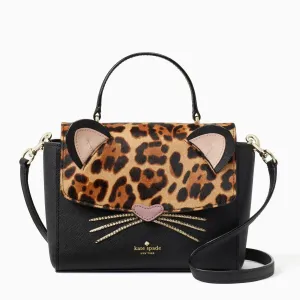 Run Wild Leopard Cat Kerrie Satchel Bag