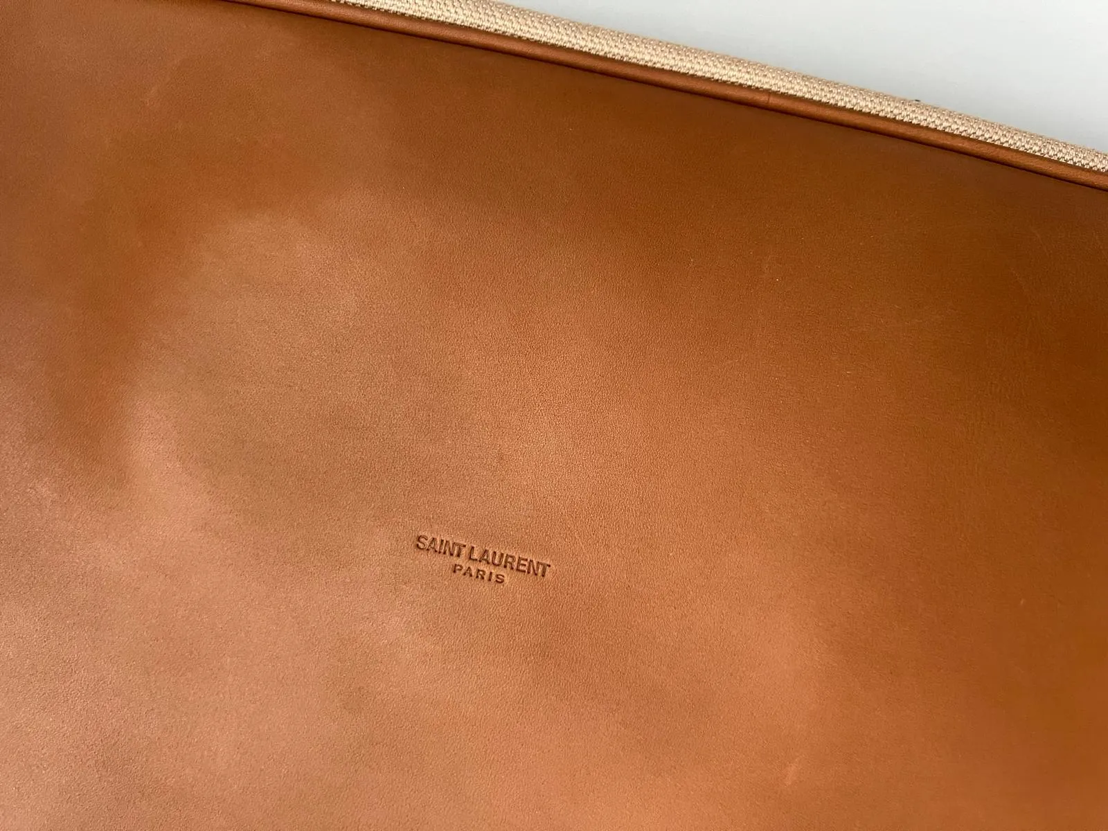 Saint Laurent Natural Canvas and Lether Duffel Bag