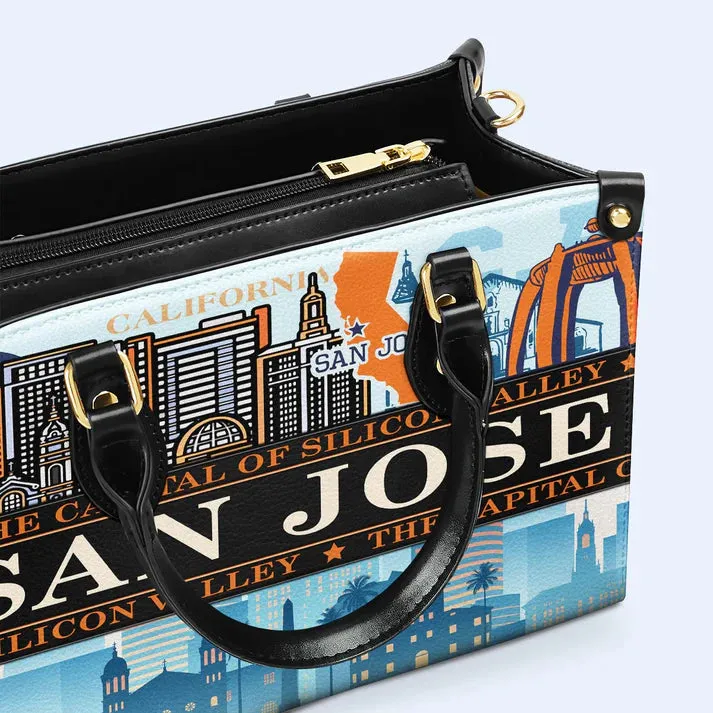 San Jose-Inspired Leather Handbag by CHRISTIANARTBAG – Silicon Valley Elegance - CABLTHB02010424.