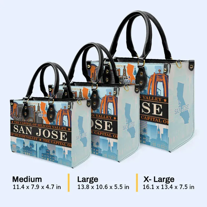 San Jose-Inspired Leather Handbag by CHRISTIANARTBAG – Silicon Valley Elegance - CABLTHB02010424.