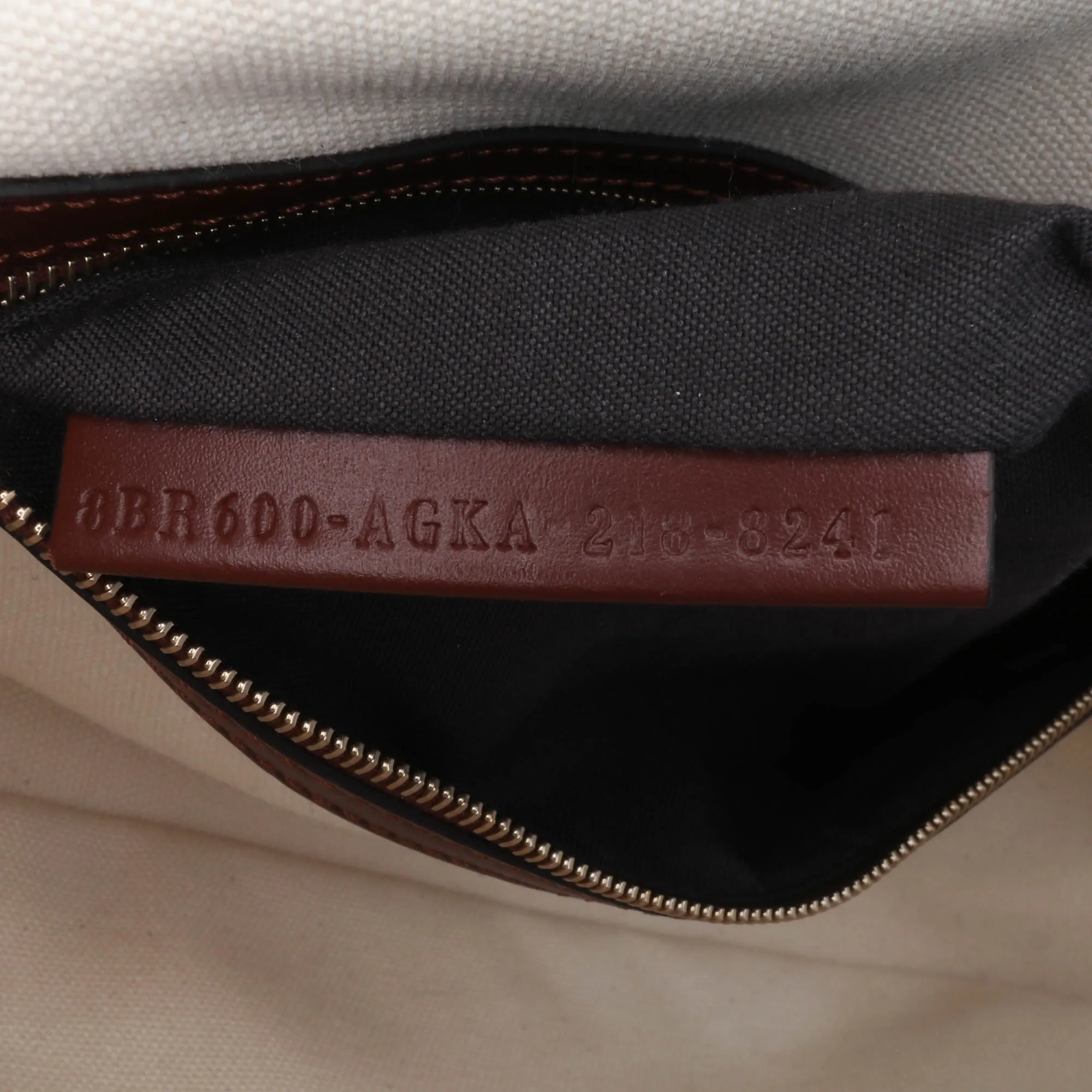 Sarah Coleman Zucca Embroidered Canvas Fish Eye Vertigo Baguette Satchel