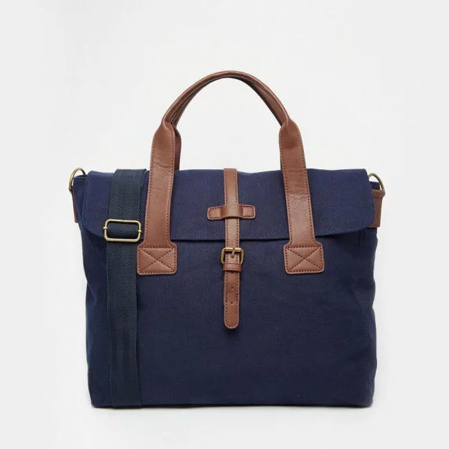 Satchel Navy Canvas