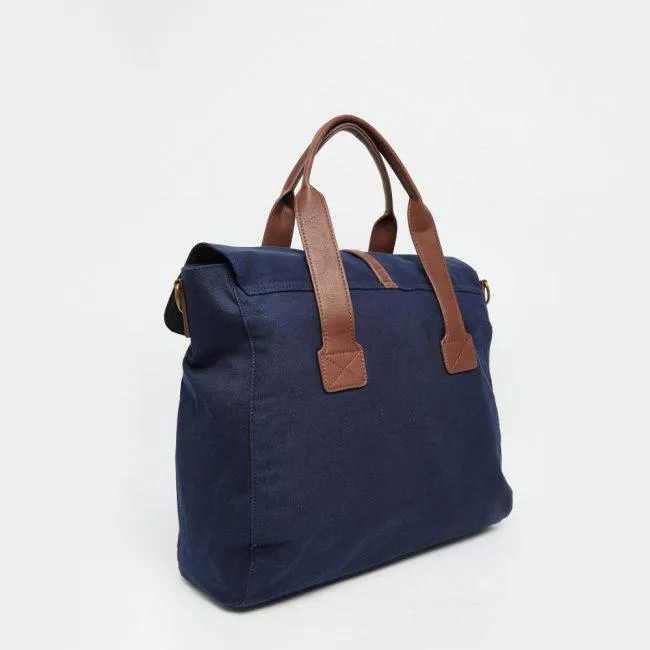 Satchel Navy Canvas