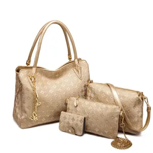 Set of 3 Matching Bags for Women with Wallet Accessory