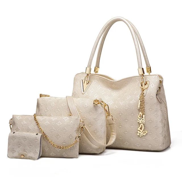 Set of 3 Matching Bags for Women with Wallet Accessory