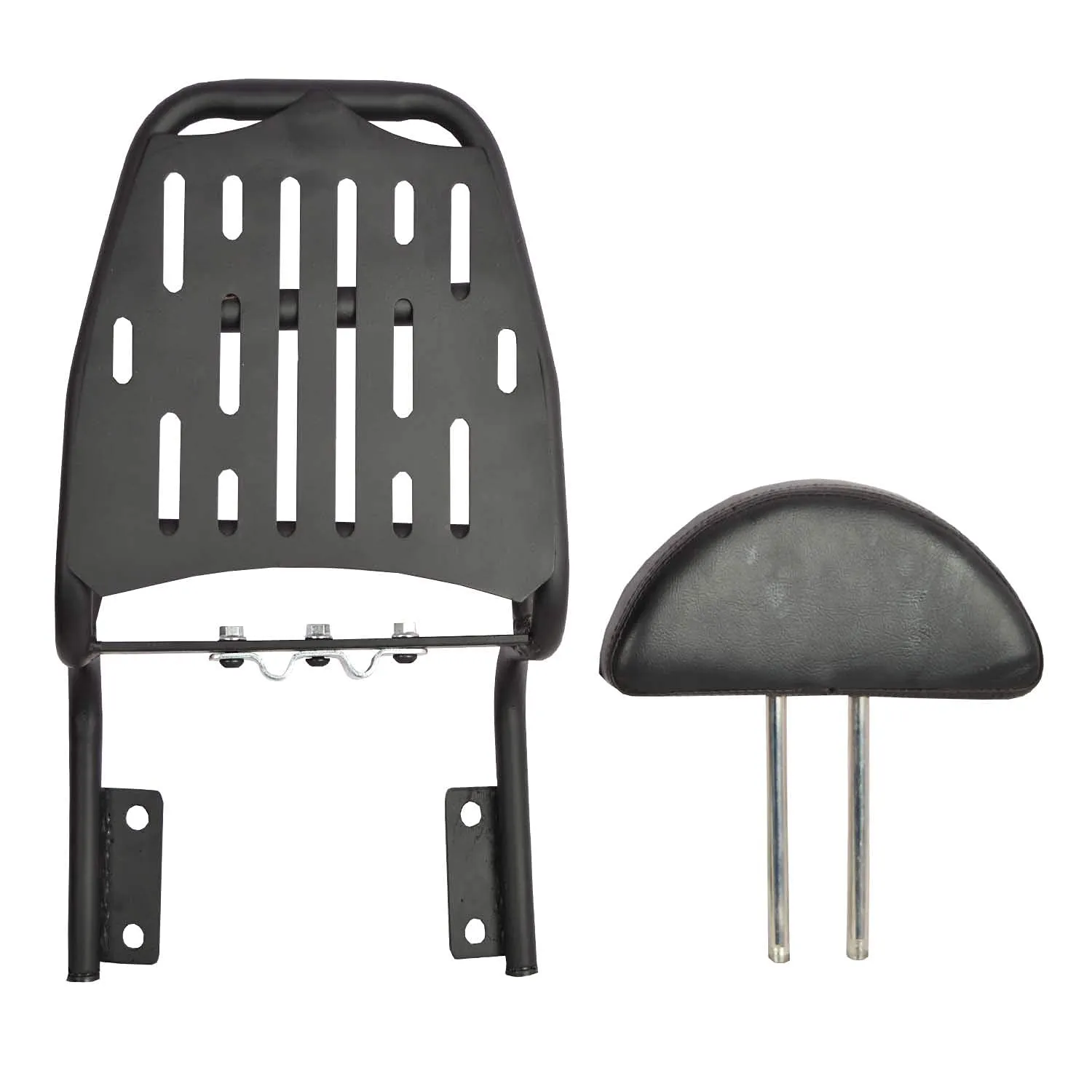 Side Saddle Stay,Backrest with Carrier Black for - Royal Enfield Interceptor 650