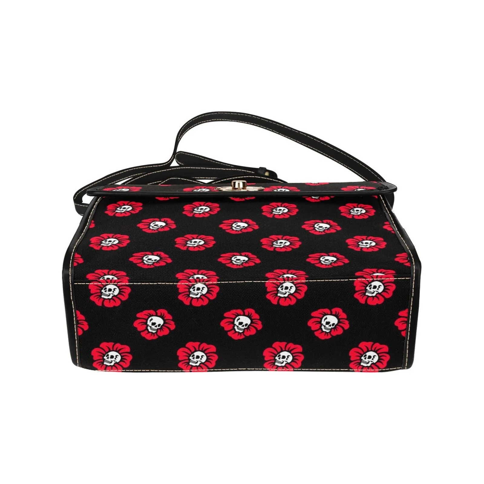 Skull Flowers Goth Satchel Bag, Pastel Goth Purse, Nu Goth, Occult Symbol, Kawaii Goth, Alternative Girls, Esoteric Symbol, Witchy Vibes