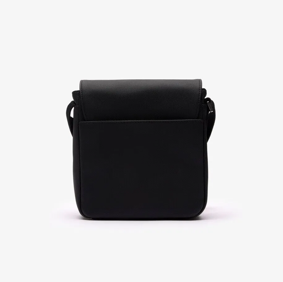 Slimline Flap Cross Satchel Black