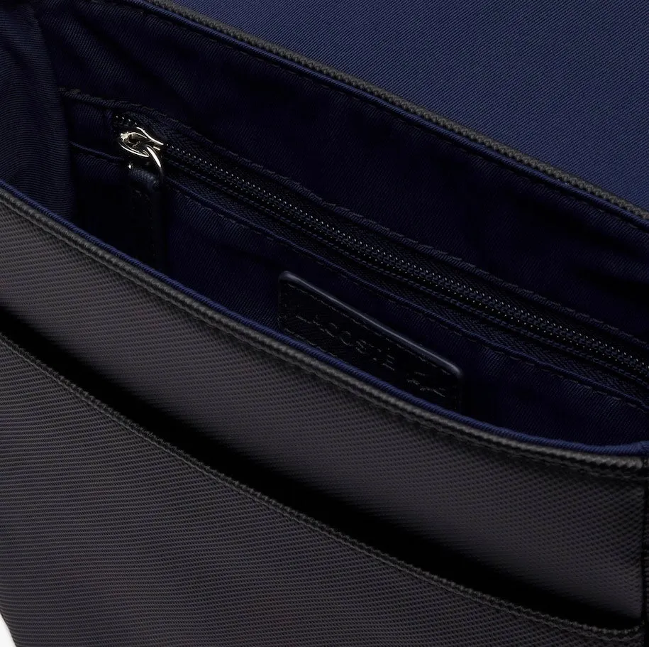Slimline Flap Cross Satchel Black