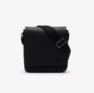 Slimline Flap Cross Satchel Black