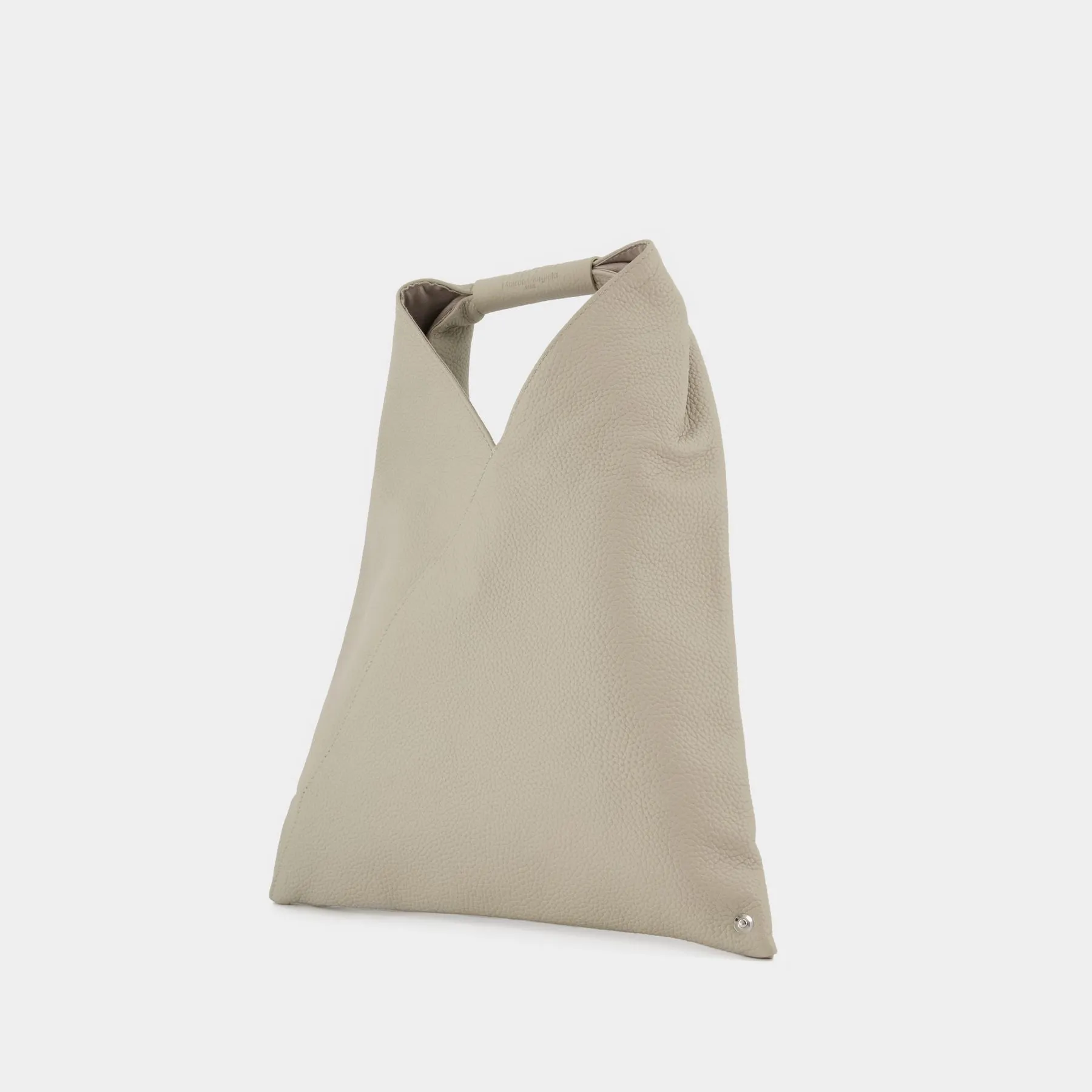 Small Japanese  Tote Bag - Mm6 Maison Margiela -  Silver Birch - Leather