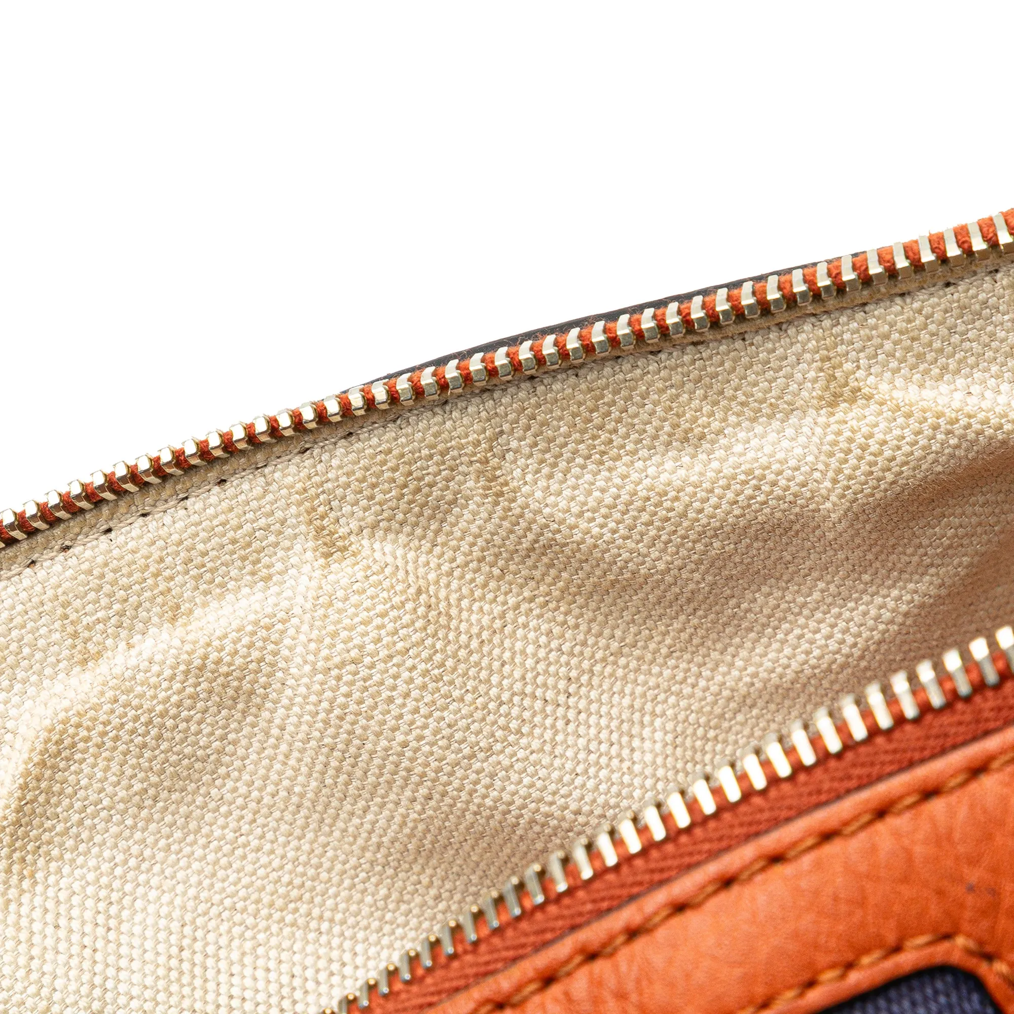 Small Leather Web Joy Boston Bag