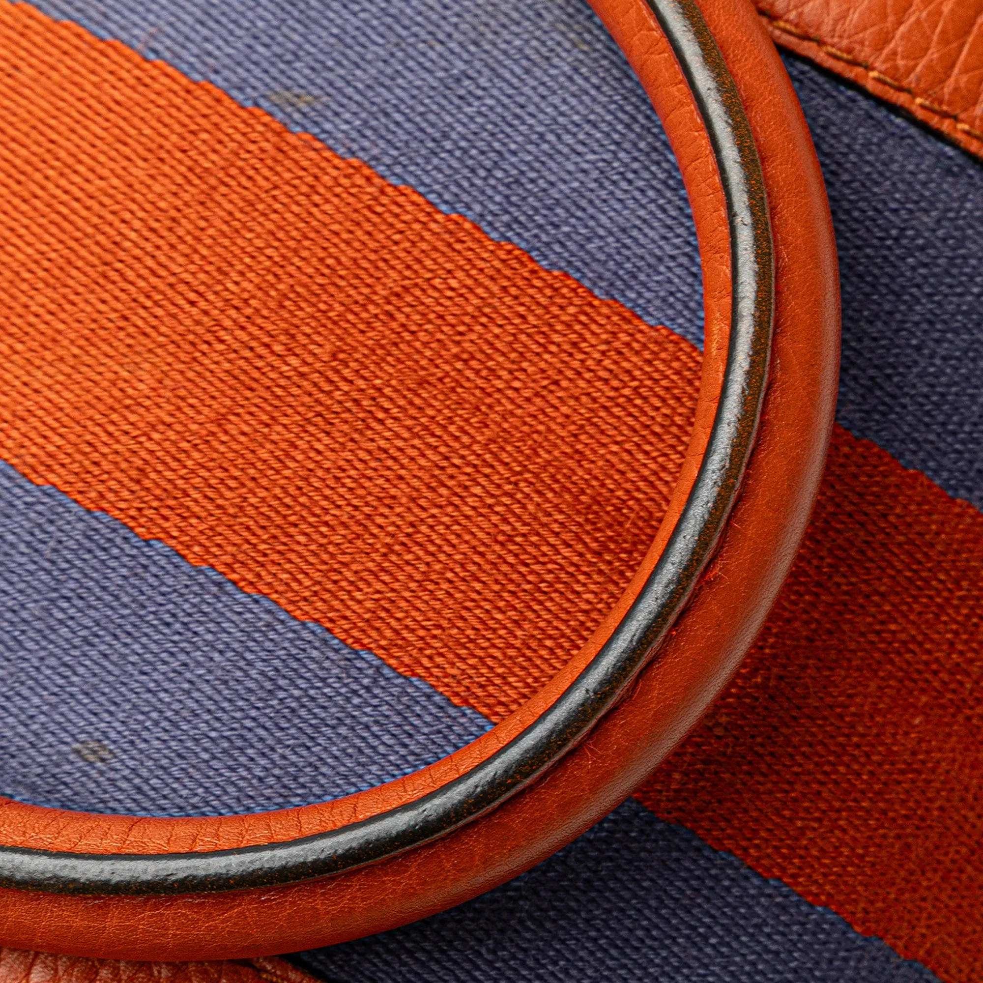 Small Leather Web Joy Boston Bag