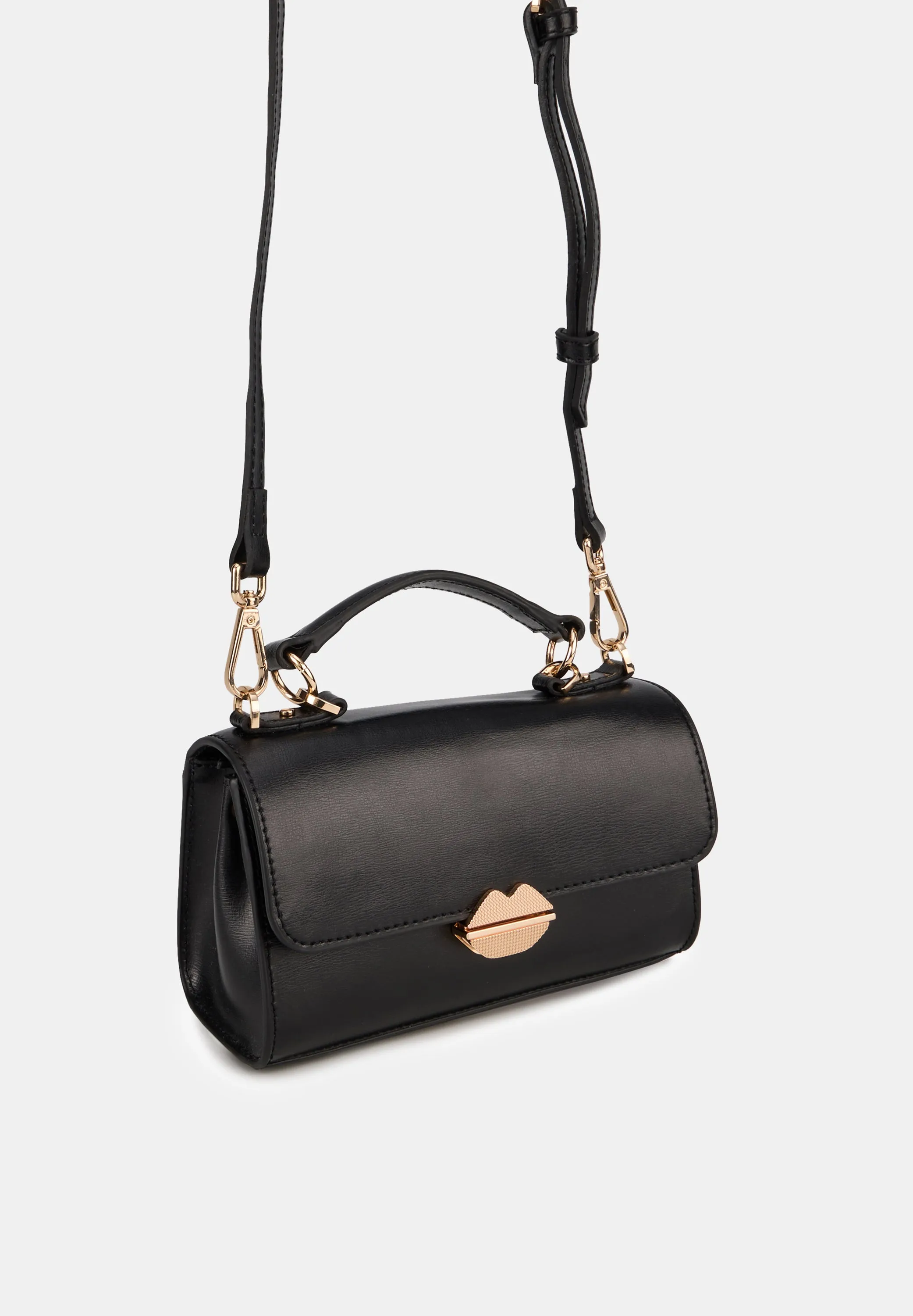 Small Satchel-Sealed With A Kiss Noir