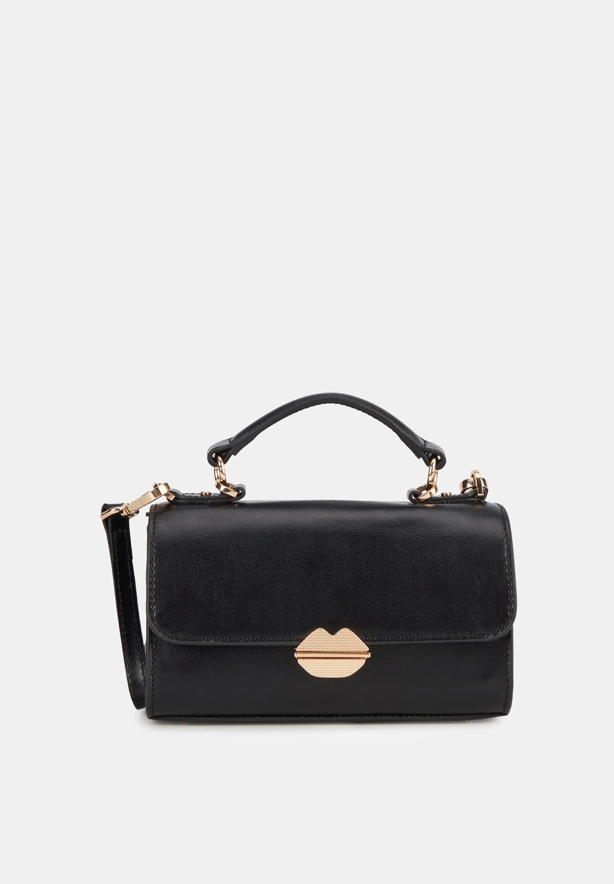Small Satchel-Sealed With A Kiss Noir