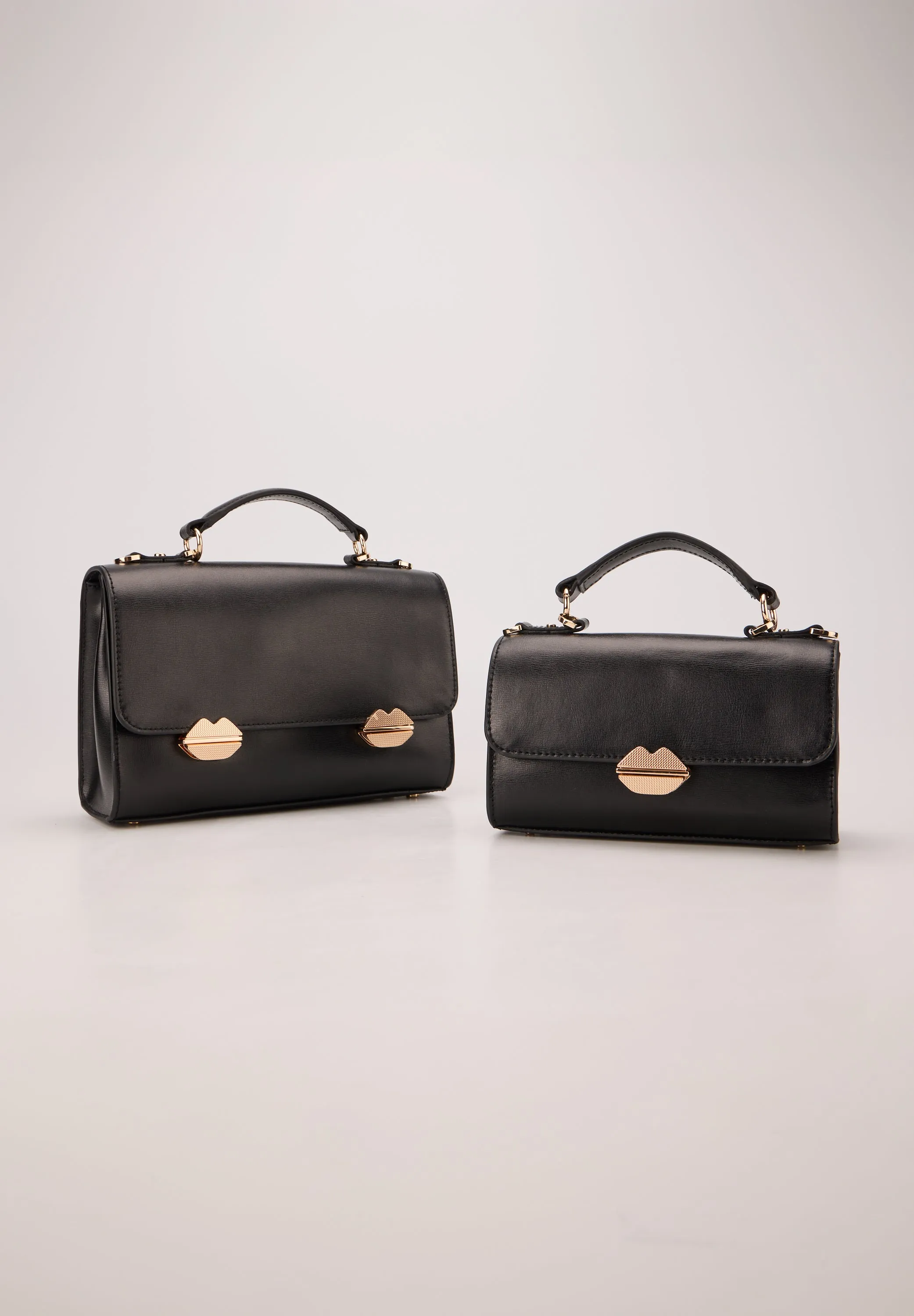 Small Satchel-Sealed With A Kiss Noir