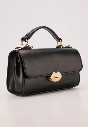 Small Satchel-Sealed With A Kiss Noir
