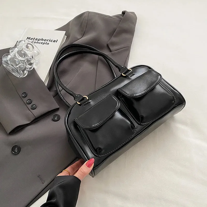 Small Shoulder Bag with Pockets