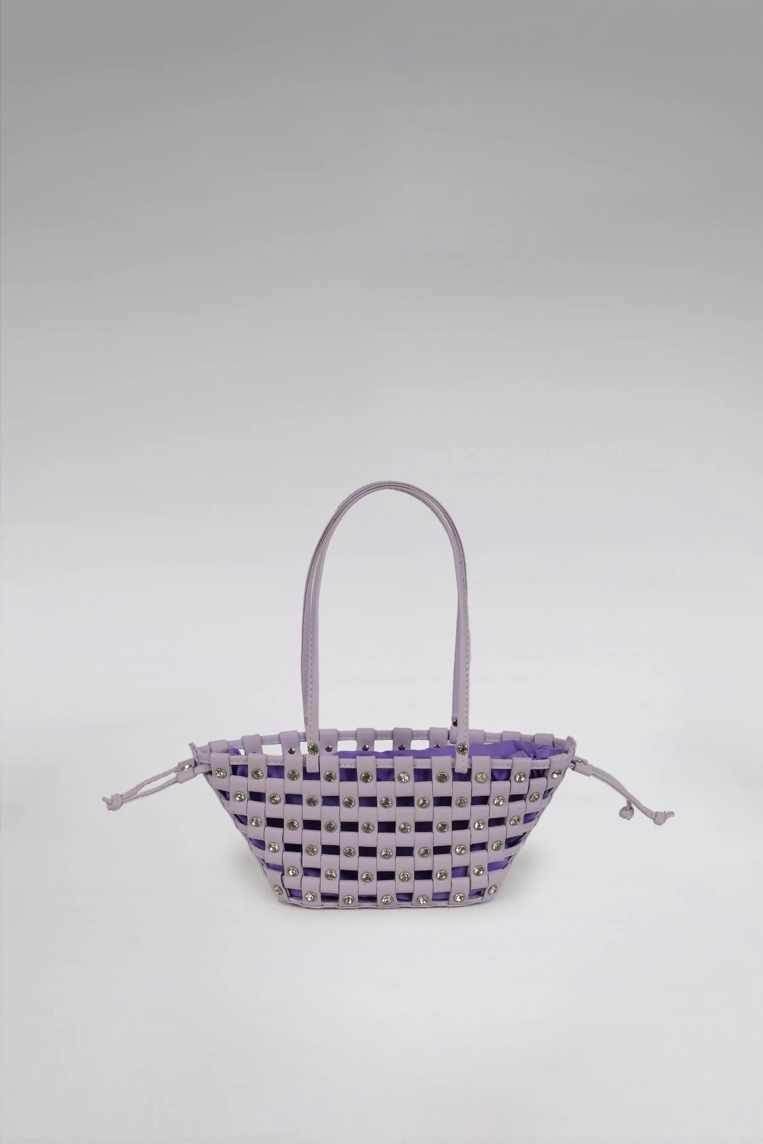 Small Weave Crescent Beach Bag