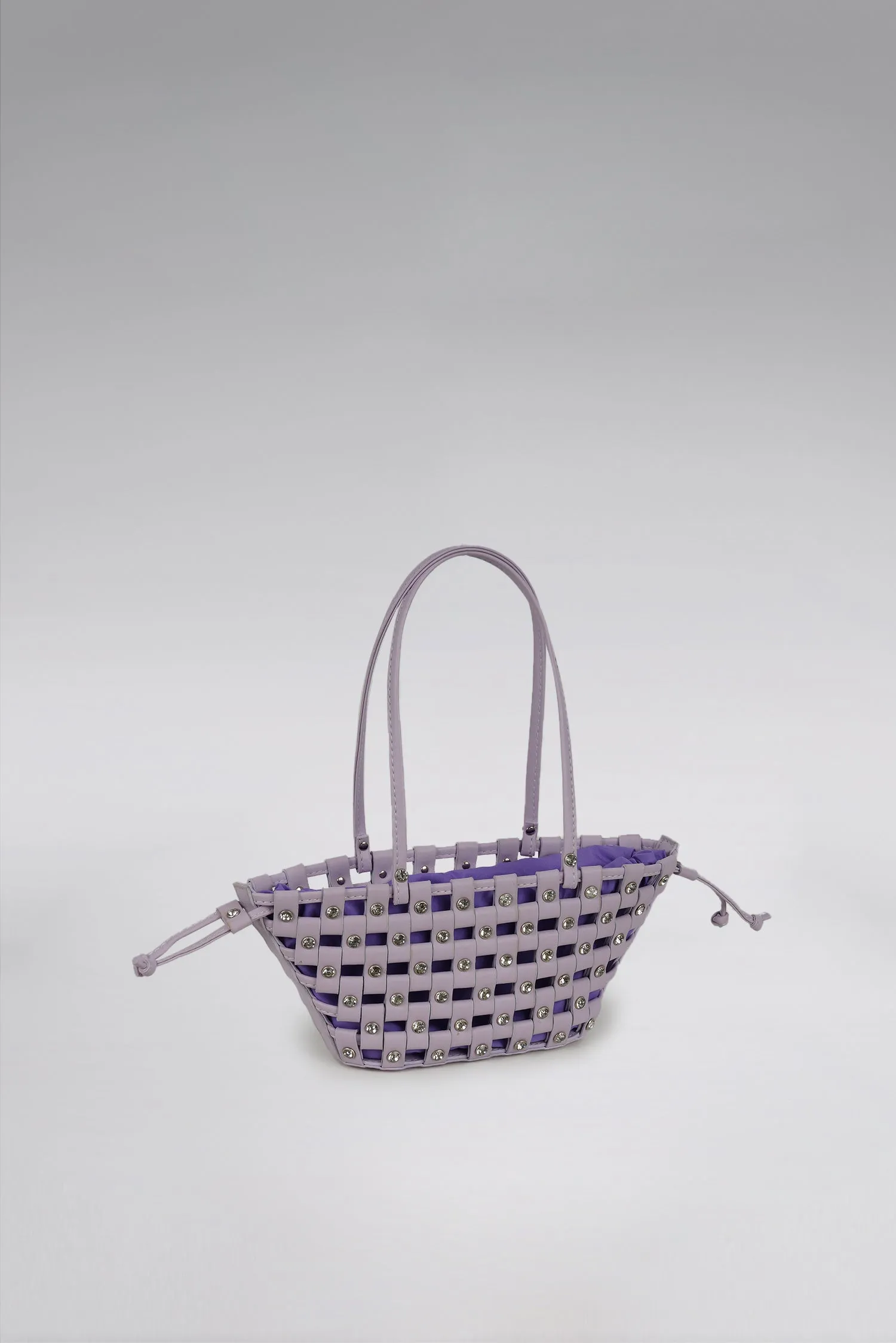 Small Weave Crescent Beach Bag
