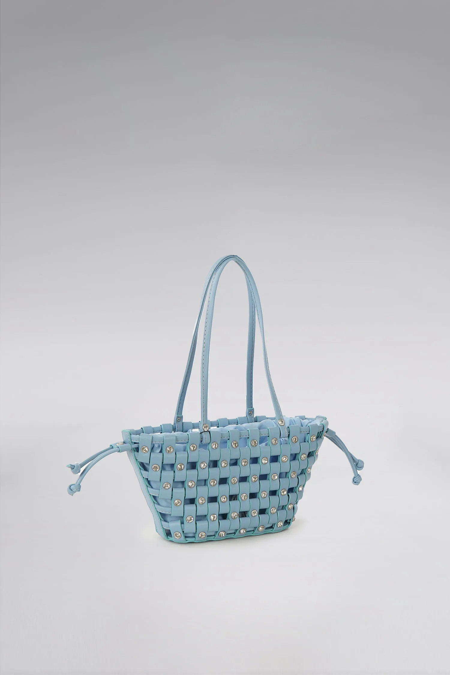 Small Weave Crescent Beach Bag