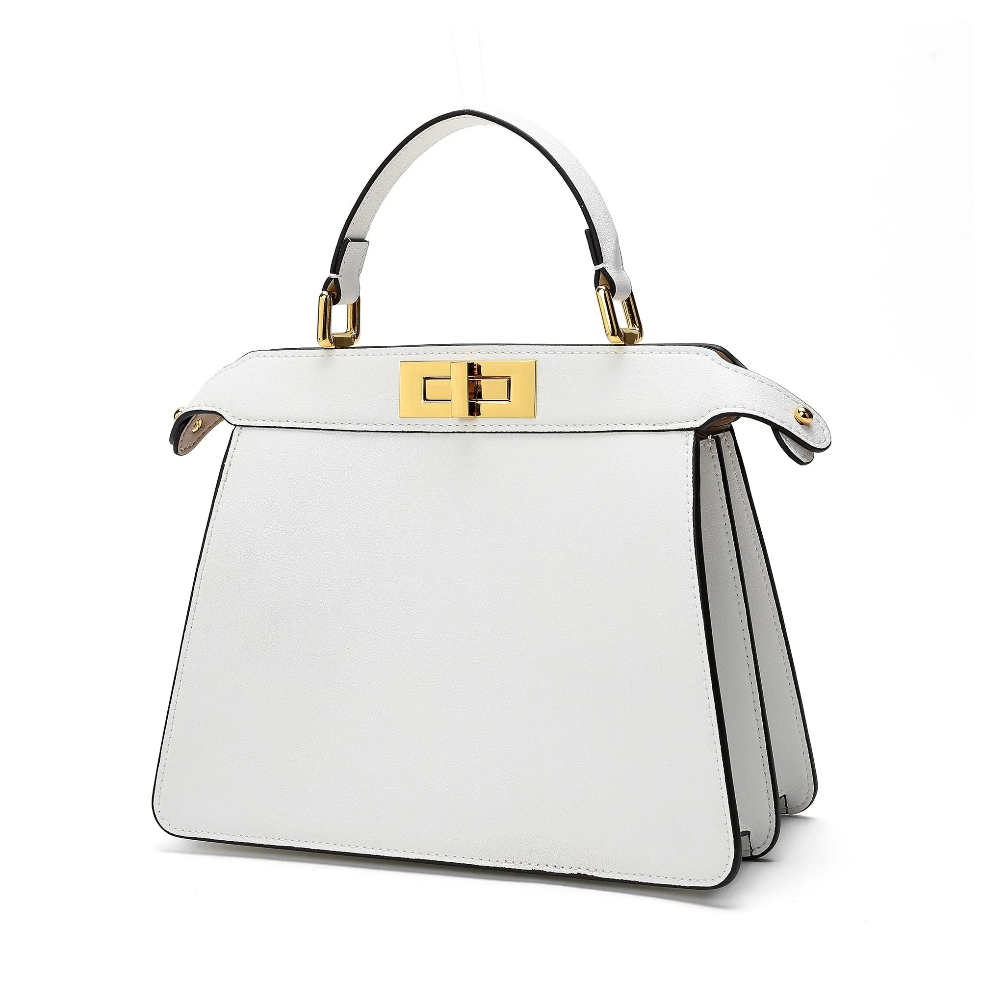Smooth Nappa Leather Satchel/ Shoulder Bag