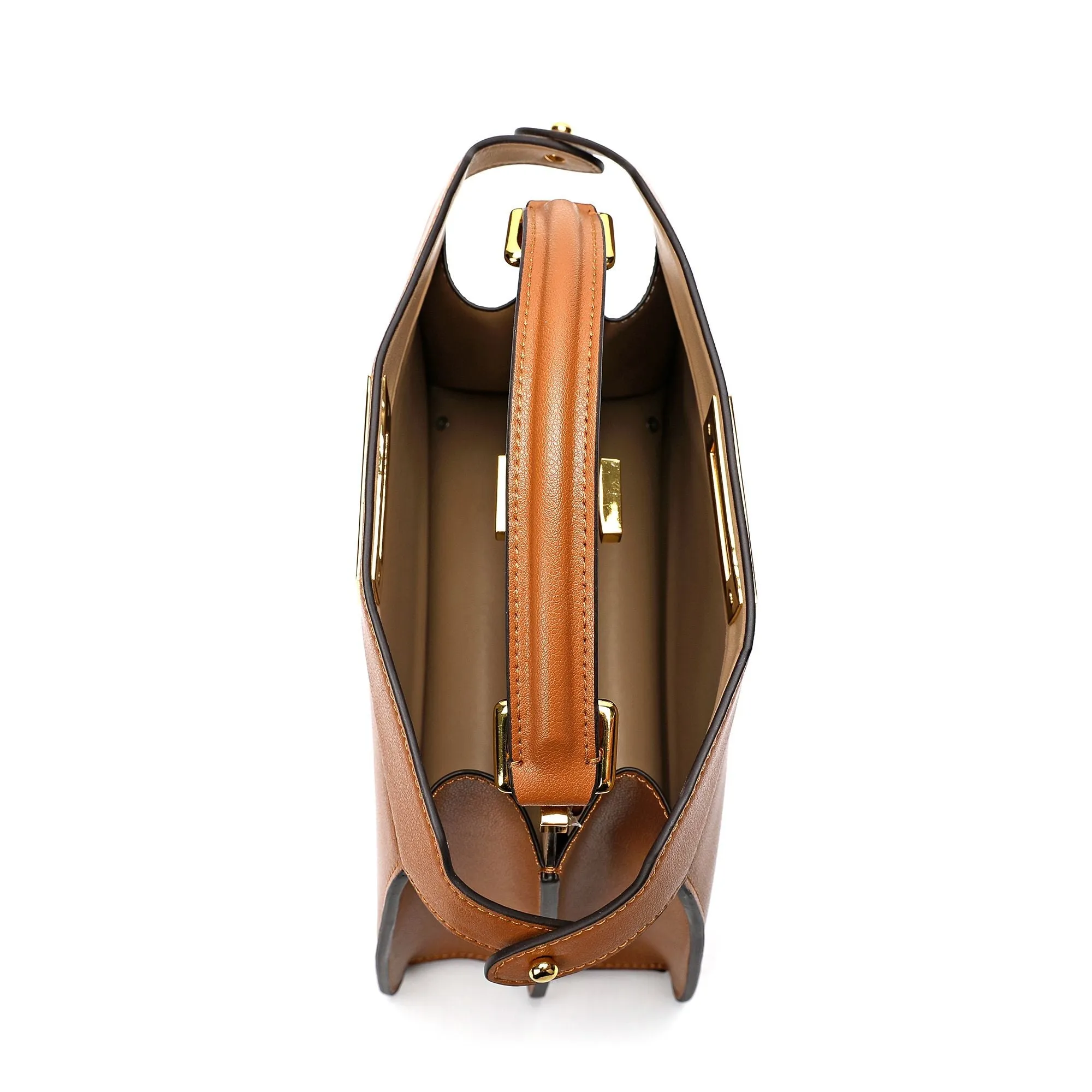 Smooth Nappa Leather Satchel/ Shoulder Bag