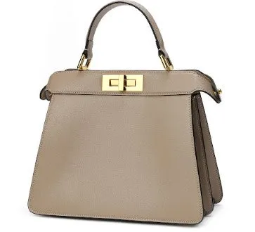 Smooth Nappa Leather Satchel/ Shoulder Bag