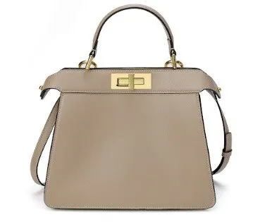Smooth Nappa Leather Satchel/ Shoulder Bag