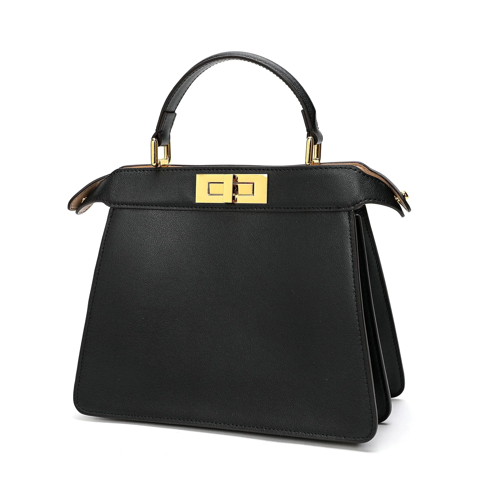 Smooth Nappa Leather Satchel/ Shoulder Bag